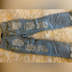 Hot kiss woman’s jeans